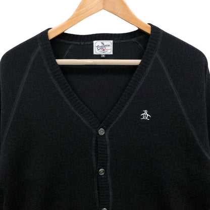 美品◆ペンギン カーディガン ニット ロゴ メンズ サイズ3  ブラック Penguin by Munsingwear 【AFB26】