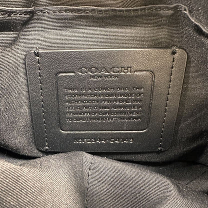 コーチ ショルダーポーチ レザー ロゴ ファスナー ブラック COACH【AFE6】