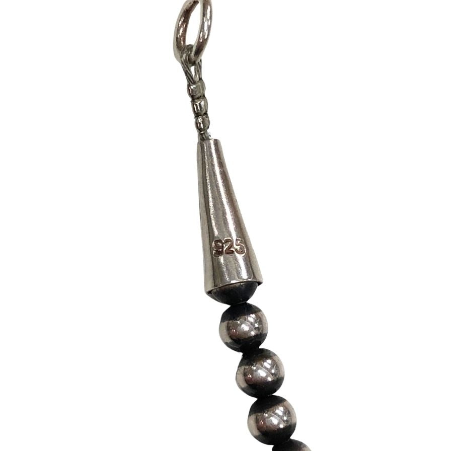 インディアンジュエリー ネックレス ナバホパール シルバー925 約50cm シルバー系 メンズ Indian jewelry【AFI13】