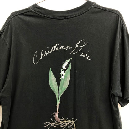 中古◆クリスチャンディオール 24AW 半袖Tシャツ スズラン バックプリント ブラック メンズ サイズM 493J696B0817 DIOR 【AFB13】