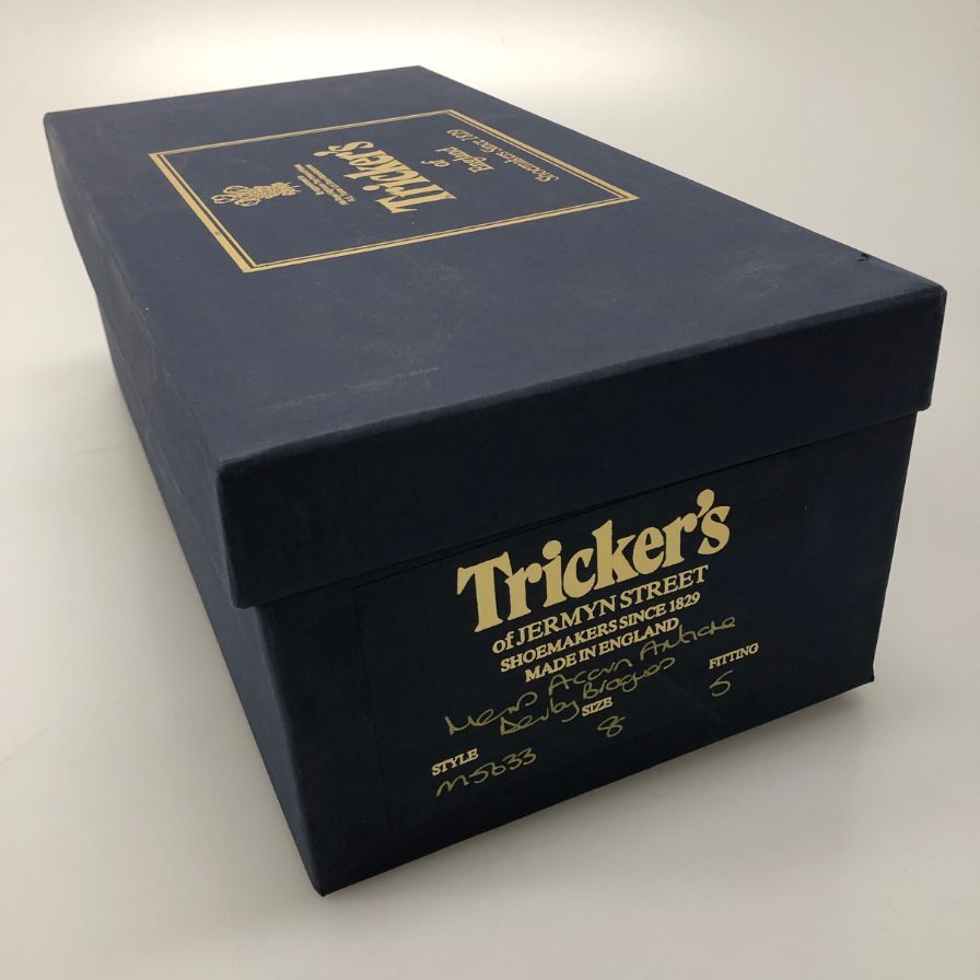トリッカーズ レザーシューズ ウイングチップ M5633 ライトブラウン メンズ サイズ8 Trickers 約26.5cm【AFD6】