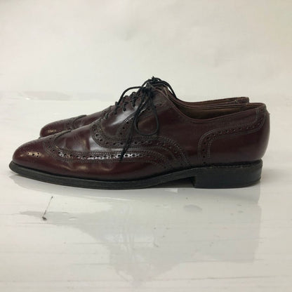 アレンエドモンズ レザーシューズ 内羽根 フルブローグ ガラスレザー ボルドー メンズ サイズ9.5 メンズ Allen Edmonds Chester 約27.5cm【AFC46】