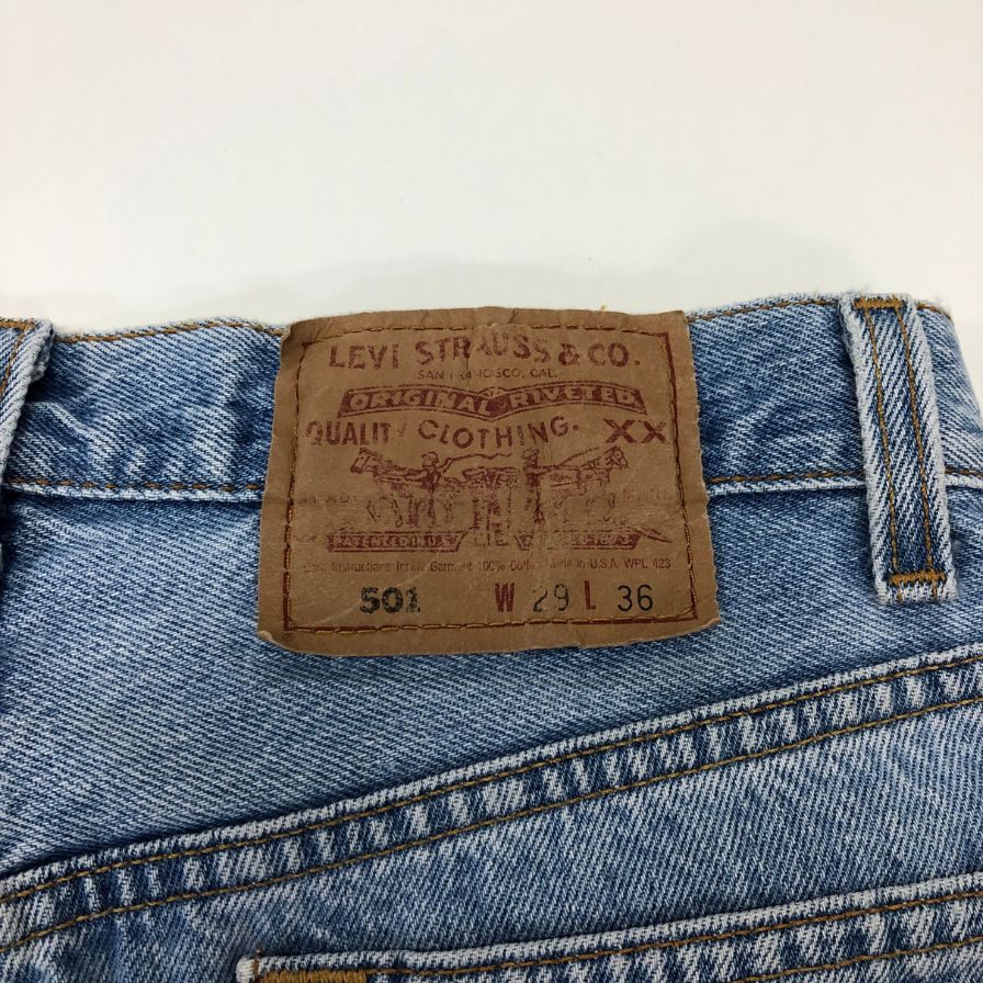 リーバイス デニム 501 95年製 ボタン裏501 USA製 インディゴ メンズ W29 L36 LEVI’S 【AFB36】