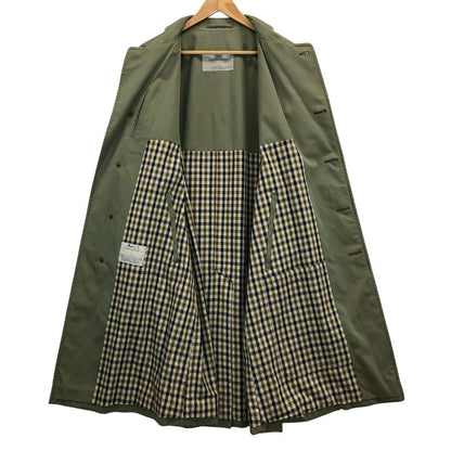 美品◆アクアスキュータム ステンカラー コート コットン 玉虫 サイズM相当 メンズ  Aquascutum 【AFA7】