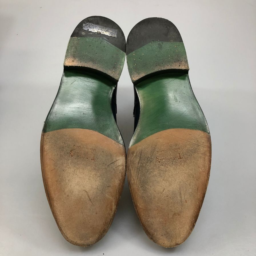 トリッカーズ カントリーブーツ ウイングチップ M7655 メンズ  ネイビー サイズUK7 Tricker's ブーツ 約25.5cm【LA】【中古】