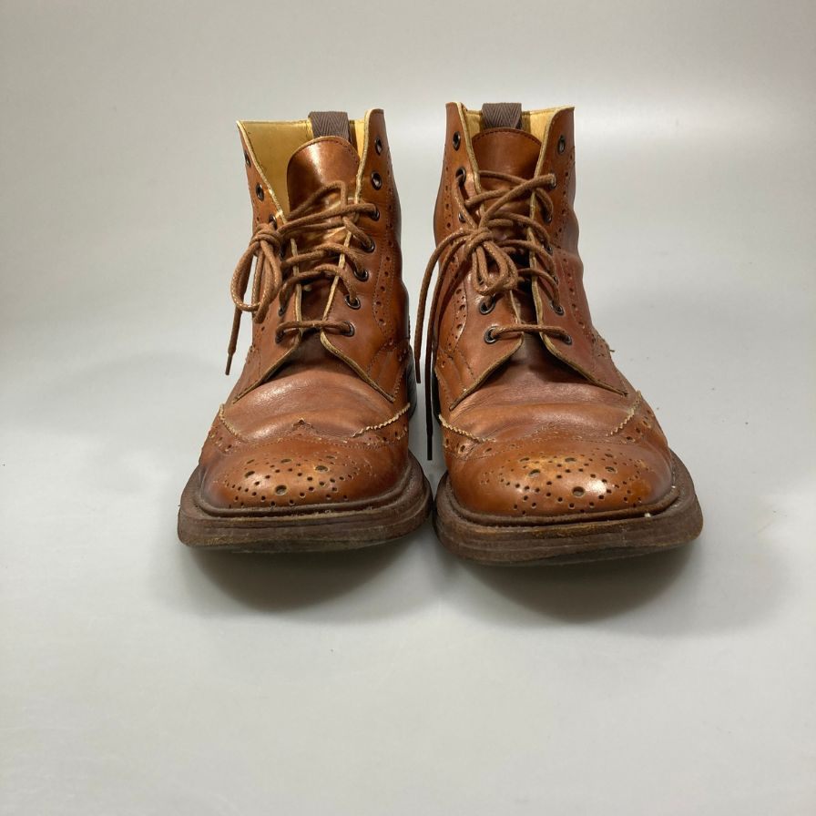 トリッカーズ ウイングチップレザーシューズ S63411 ブラウン系  メンズ サイズ 8.5 Tricker's 約27.0cm【AFC35】