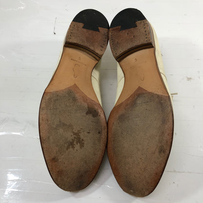 ヒロシツボウチ キャップトゥダービー ホワイトバックス サイズ6  HIROSHI TSUBOUCHI 約24.5cm【YB5】