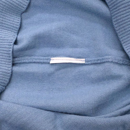 美品◆ストーンアイランド クール ネック ニット ウール サイズXL ブルー  メンズ  STONE ISLAND 【AFB24】