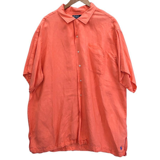 中古◆ポロ ラルフローレン ヴィンテージ開襟シャツ オレンジ メンズ サイズXXL POLO RALPH LAUREN 【AFB45】
