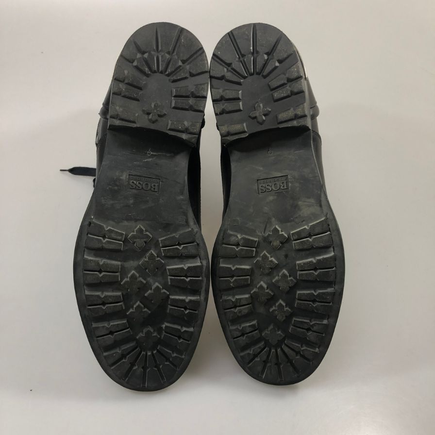 ヒューゴボス レースアップ ブーツ メンズ サイズ9 ブラック HUGO BOSS 約27.0cm【AFC9】
