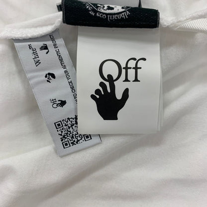 極美品◆オフホワイト グラフィック ロゴTシャツ 23SS OWAA089S23JER017 メンズ サイズM ホワイト OFF-WHITE 【AFB19】