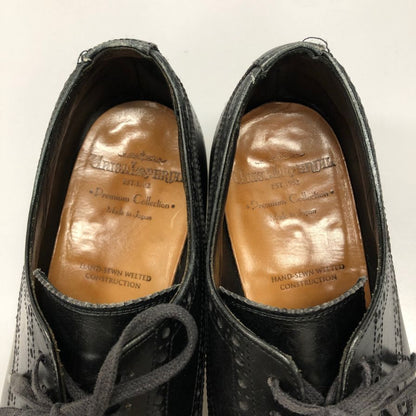 ユニオンインペリアル レザーシューズ プレミアム セミブローグ パンチドキャップトゥ U1541 カーフ メンズ ブラック サイズ8.5 UNIONIMPERIAL 約27.0cm【AFC6】