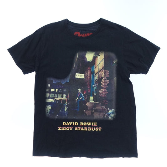 美品◆ダルク Tシャツ カットソー 半袖 デヴィッド ボウイ ジギー スターダスト メンズ ブラック サイズXL DALUC David Bowie Ziggy Stardust【AFB10】