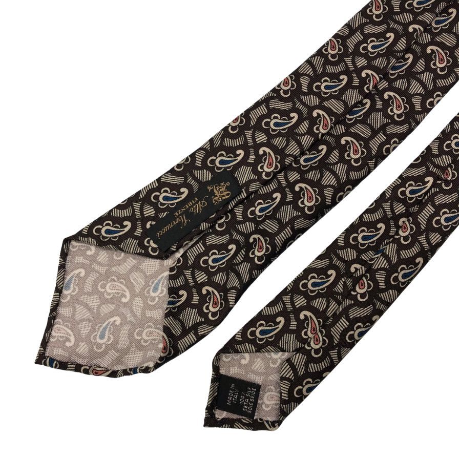 アットバンヌッチ ネクタイ セッテピアゲ ペイズリー総柄  Atto Vannucci【AFI18】