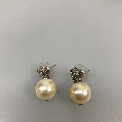 シャネル イヤリング ココマーク フェイクパール ラインストーン 16A CHANEL【AFI16】【中古】