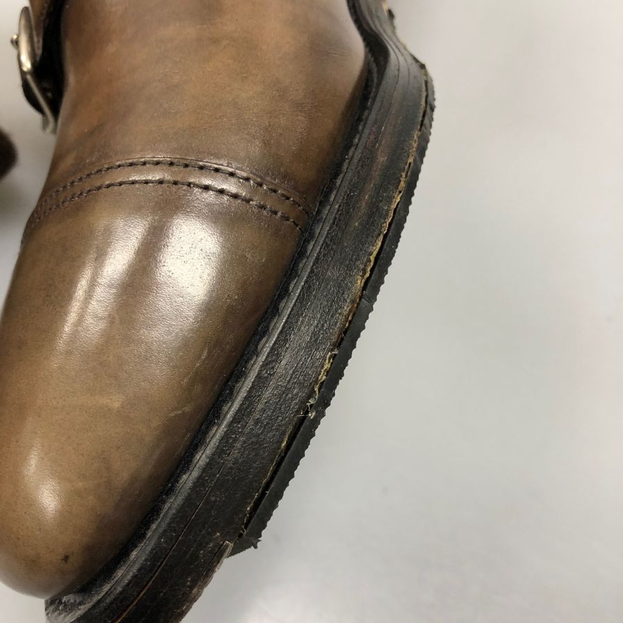 ジョンロブ ダブルモンク ウィリアム カーフ ブラウン UK6.5E メンズ JOHN LOBB WILLIAM ビジネスシューズ 約25.0cm【LA】【中古】