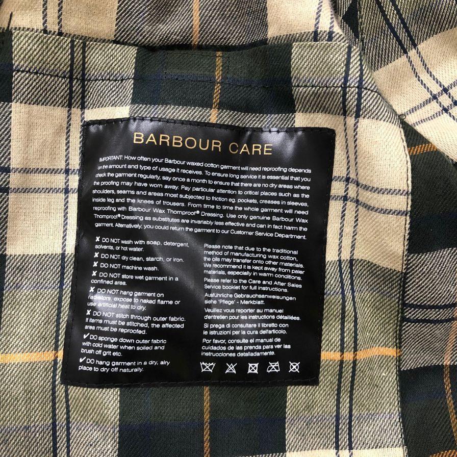 美品◆バブアー オイルドジャケット ビデイル DXX AW20 サイズ38 BARBOUR 【AFB5】