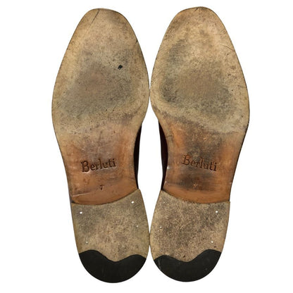 ベルルッティ レースアップシューズ パンチング ブラウン系 サイズ7 Berluti 約25.5cm【AFC44-2】