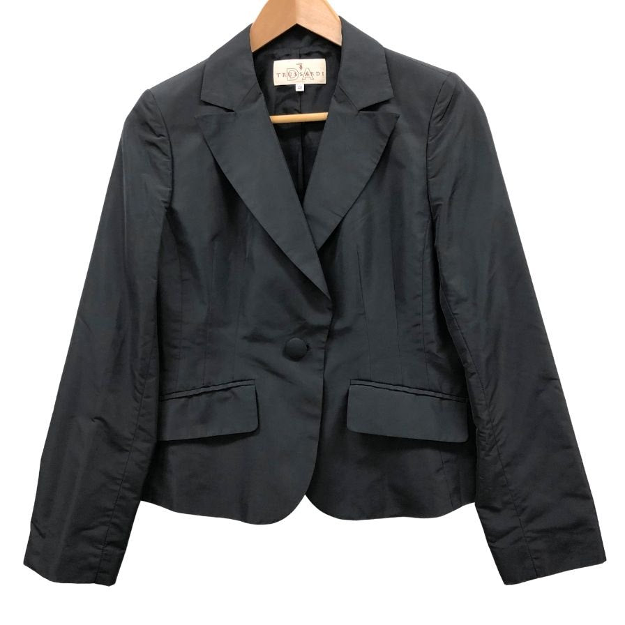 美品◆トラサルディ ナイロンジャケット レディース サイズ 40 ブラック  TRUSSARDI 【AFB13】