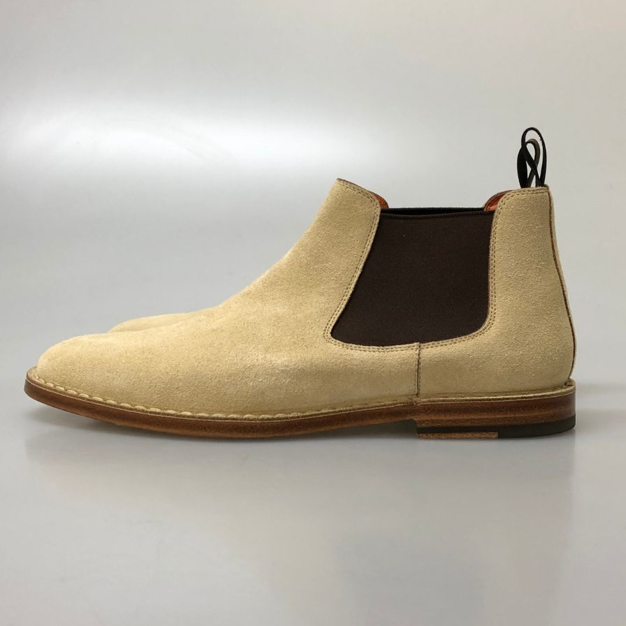 サントーニ サイドゴアブーツ スエード メンズ ベージュ サイズUK8 Santoni 約27.0cm【AFC29】