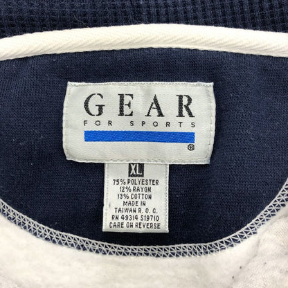 美品◆ギアフォースポーツ フーディ ボタン 裏起毛 メンズ ホワイト サイズXL  GEAR FOR SPORTS 【AFB47】