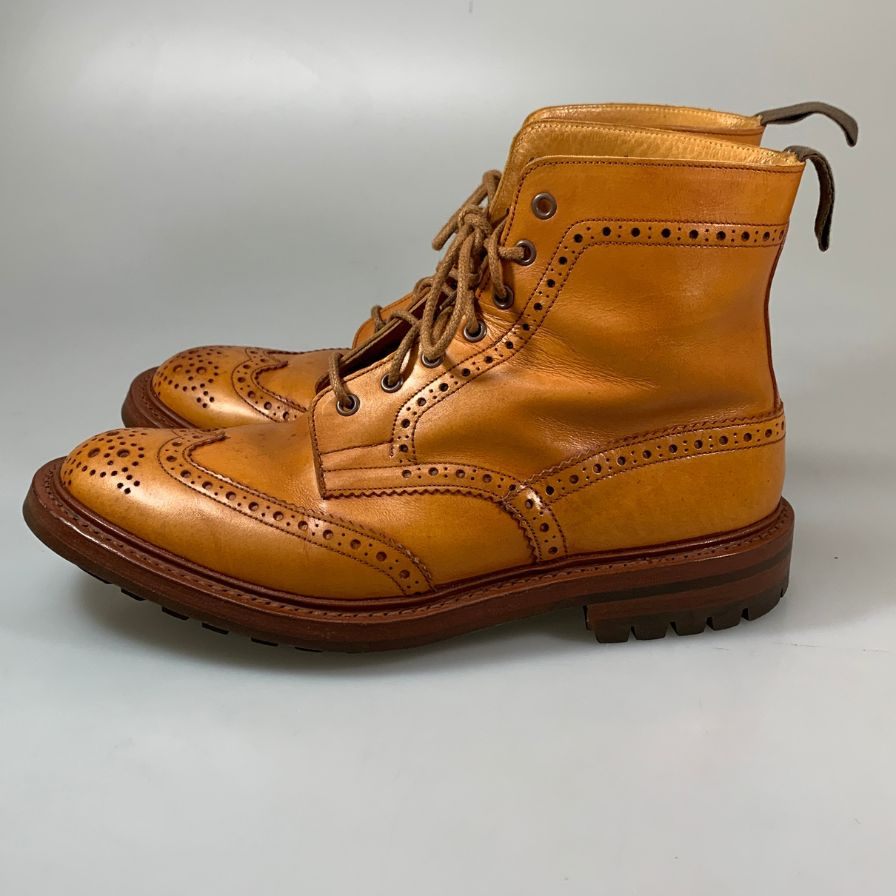 トリッカーズ M2508 カントリーブーツ カーフ メンズ エイコンアンティーク サイズUK9.5 Tricker's 約28.0cm【AFC31】