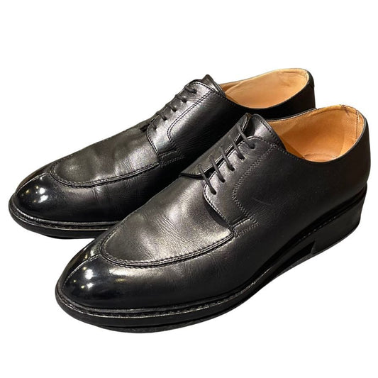 パラブーツ レザーシューズ ルソー Uチップ カーフ メンズ サイズUK7.5 ブラック PARABOOT ROUSSEAU ビジネスシューズ 約26.5cm【LA】【中古】