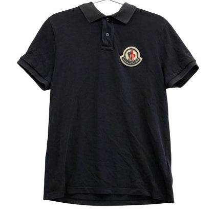 中古◆モンクレール 胸ロゴ ポロシャツ 2020年 MAGLIA POLO サイズS ネイビー Moncler 【AFB21】