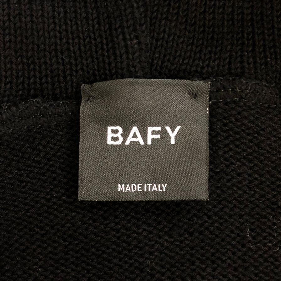 美品◆バフィー プルオーバー コットン パーカー  メンズ サイズ 46 ブラック  BAFY 【AFB11】