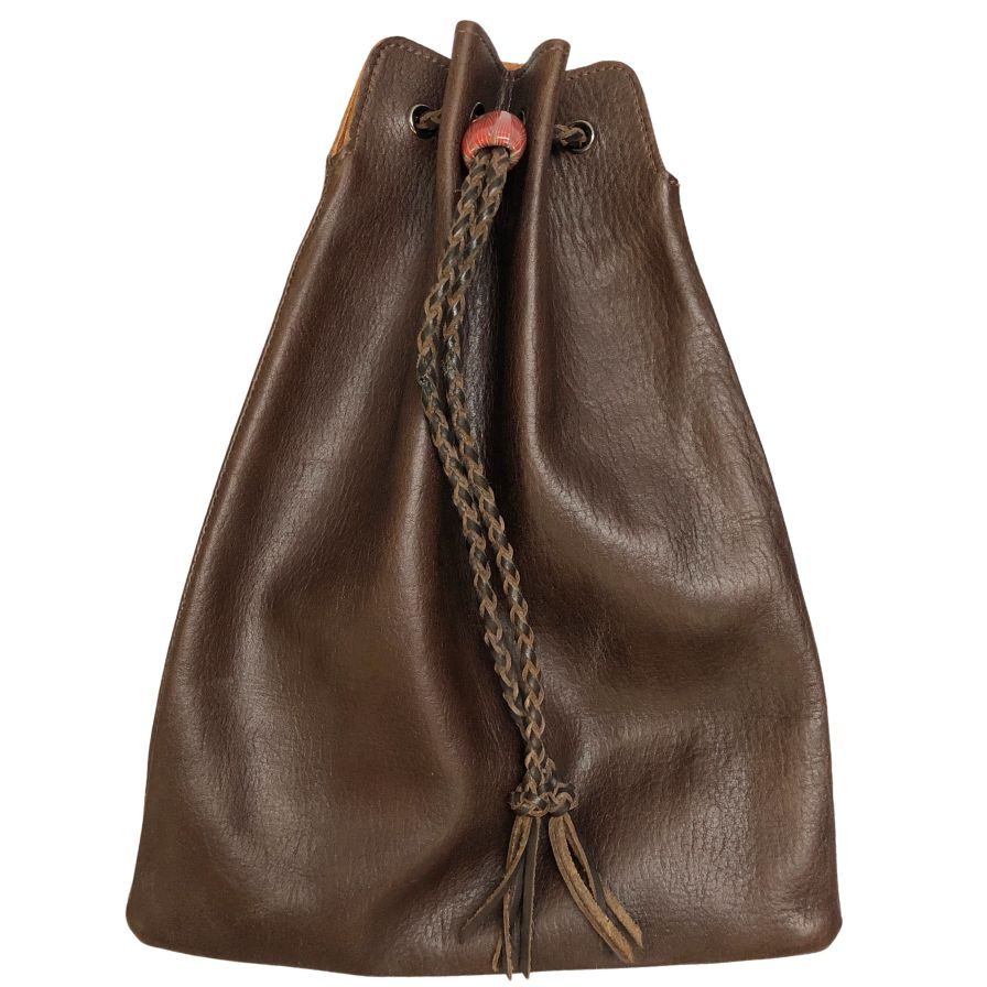 シュガー レザーバッグ 巾着型 ブラウン系 クラフトレザー SUGAR【AFE3】