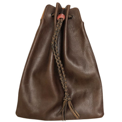 シュガー レザーバッグ 巾着型 ブラウン系 クラフトレザー SUGAR【AFE3】