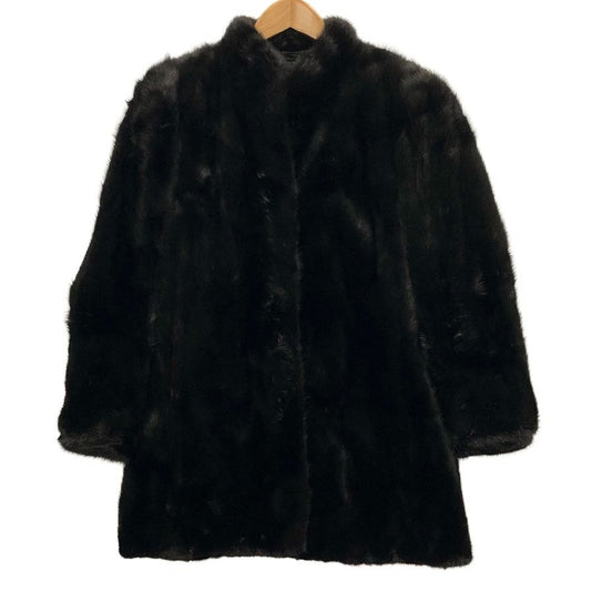 中古◆サフロン ブラックミンク 逆毛コート ブラック サイズ11 SAFRON 【AFF20】
