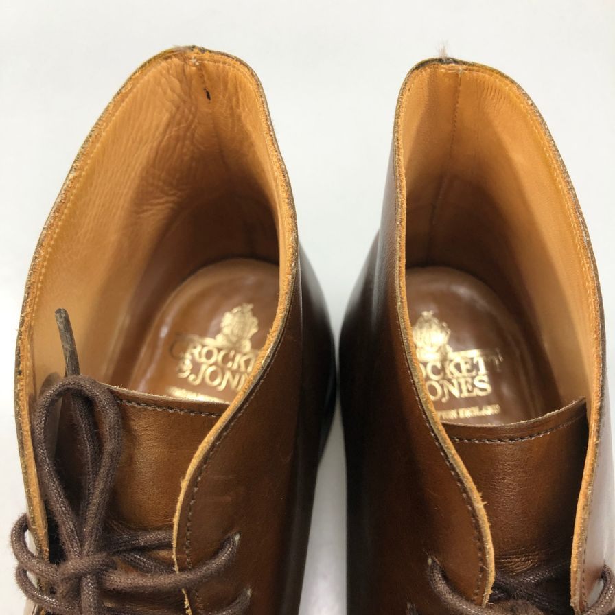 クロケット＆ジョーンズ  レザー チャッカブーツ  TETBURY サイズUK8.5 ブラウン Crockett & Jones ブーツ 約27.0cm【LA】【中古】