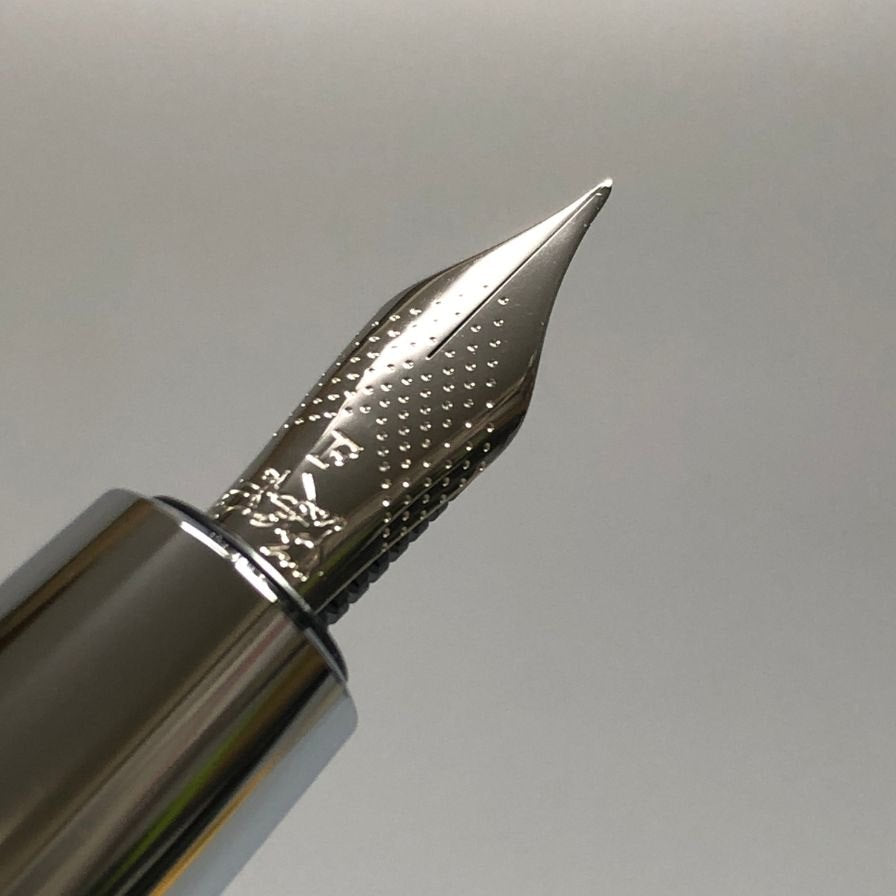 ファーバーカステル 万年筆 エモーション シルバー×ブラック F字 FABER CASTELL【AFB53】