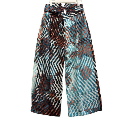 イッセイミヤケ 総柄 パンツ IM82FF522 マルチカラー サイズ3 レディース ISSEY MIYAKE 【AFB44】