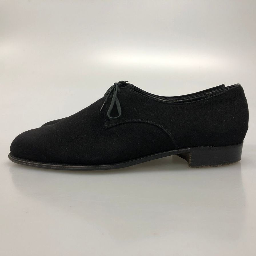 モス レザーシューズ スエード オックスフォード 2アイレット サイズ8.5 ブラック MOSS BROS 約27.0cm【AFC35】