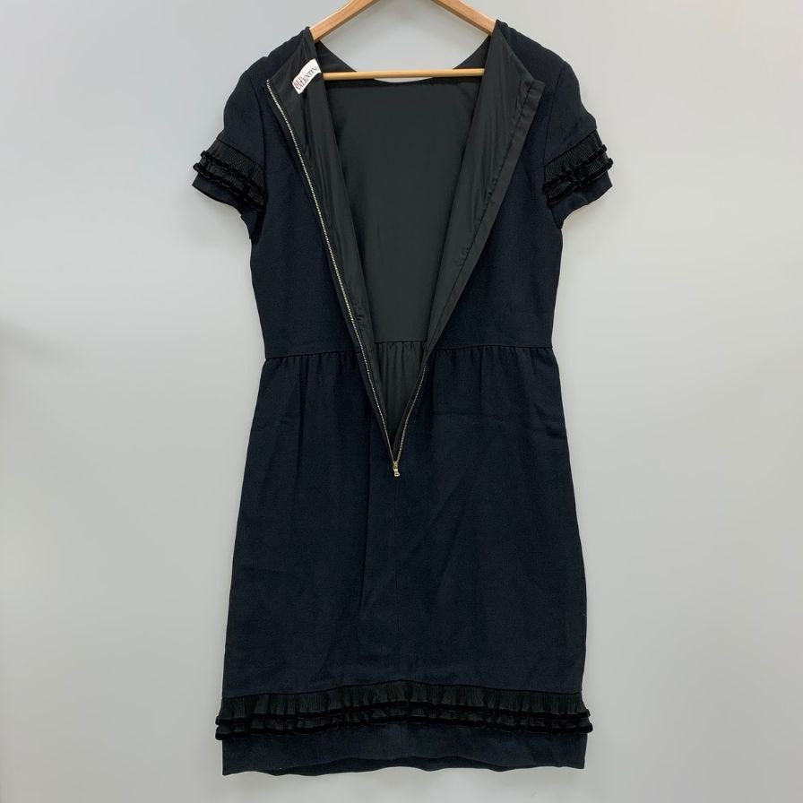 極美品◇レッド ヴァレンティノ 半袖ワンピース フリル