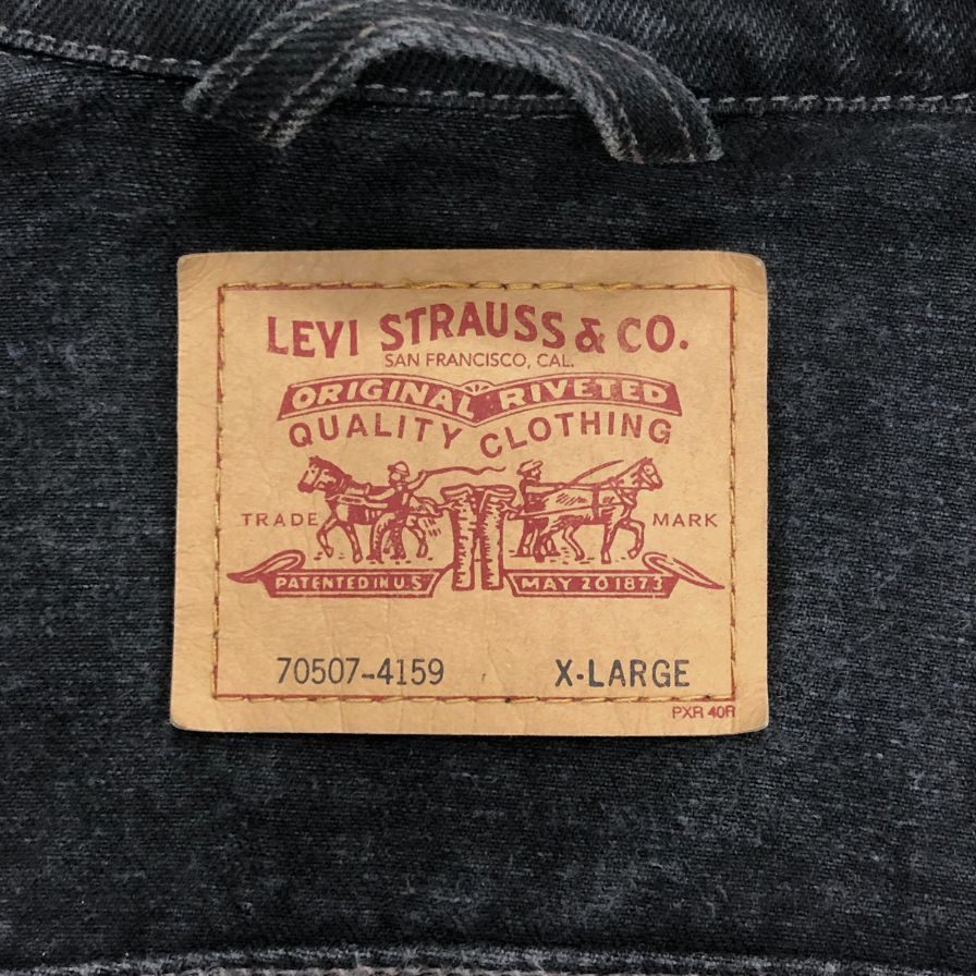 極美品◆リーバイス デニムジャケット ブラック 70507-4159 サイズXL  LEVIs 【AFB30】