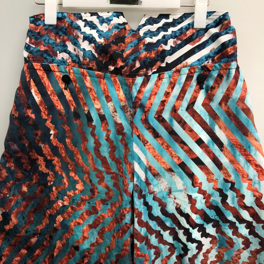 イッセイミヤケ 総柄 パンツ IM82FF522 マルチカラー サイズ3 レディース ISSEY MIYAKE 【AFB44】