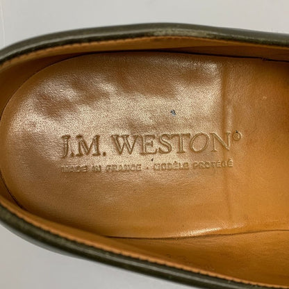 ジェイエムウエストン レザーシューズ 180 シグニチャーローファー ハンターグリーン メンズ サイズ5.5C グリーン J.M. WESTON 約24.0cm【AFD13】