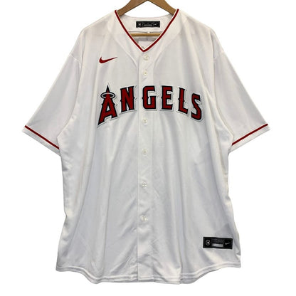 ナイキ レプリカユニフォーム ロサンゼルス エンジェルス 17番 大谷翔平 野球 ベースボール ホワイト メンズ サイズXXL NIKE MLB【AFB6】【中古】