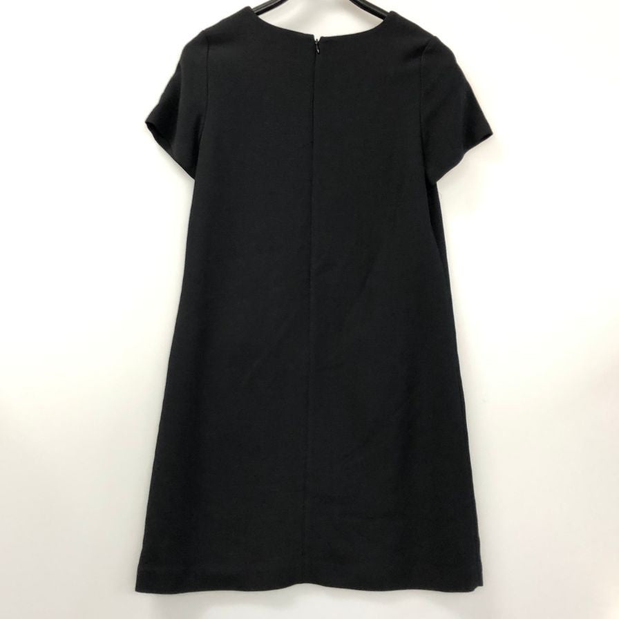 中古◆ケイト スペード ワンピース 半袖 膝丈 スパンコール 装飾 ブラック レディース サイズ4 kate spade 【AFB2】