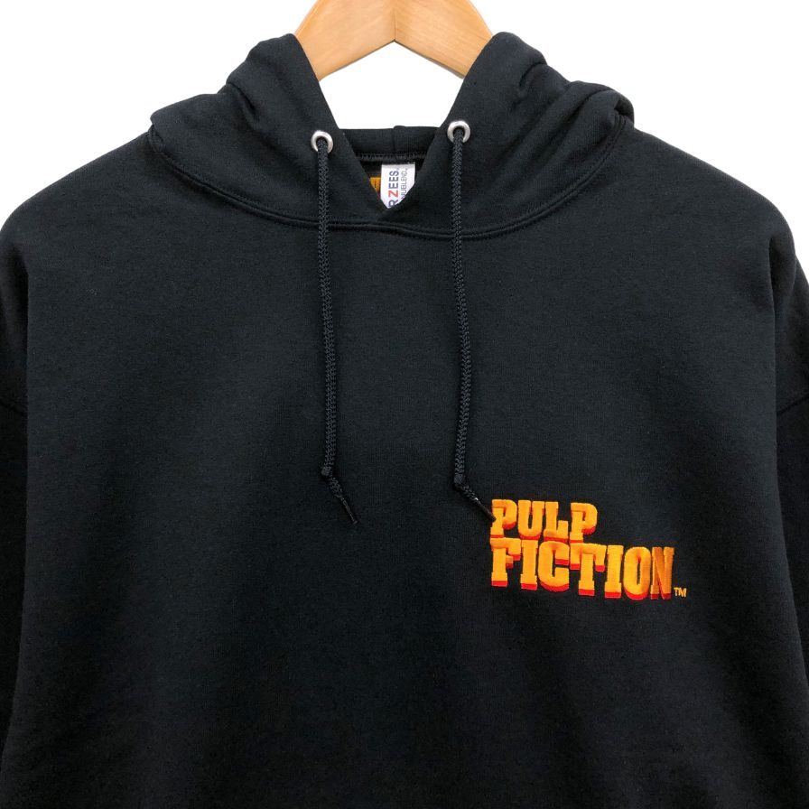 極美品◆ワコマリア×パルプフィクション  パーカー プルオーバー コットン ブラック サイズL メンズ WACKO MARIA × PULP FICTION 【AFB19】