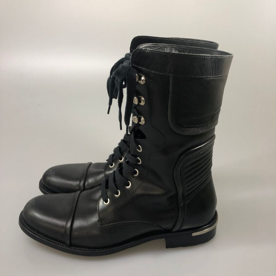 ヒューゴボス レースアップ ブーツ メンズ サイズ9 ブラック HUGO BOSS 約27.0cm【AFC9】