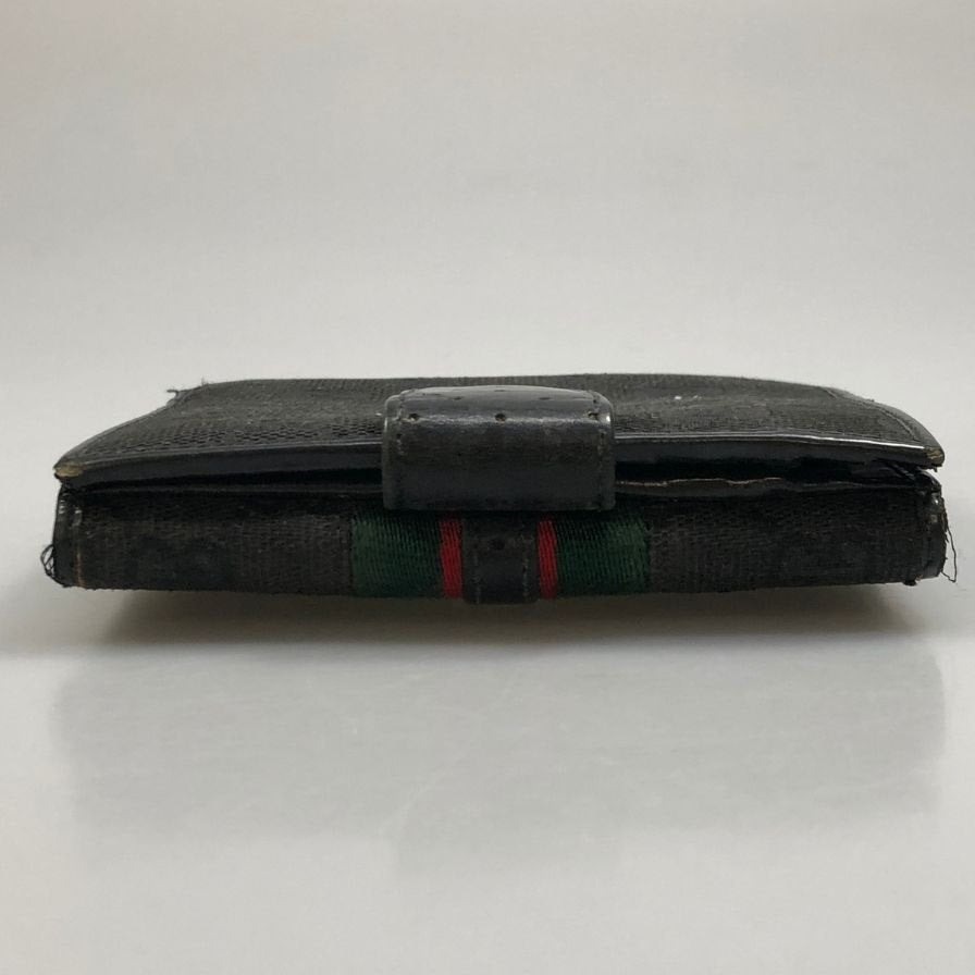 グッチ 二つ折り財布 GGキャンバス×レザー シェリーライン インターロッキングG 115080 レディース GUCCI【AFI27】
