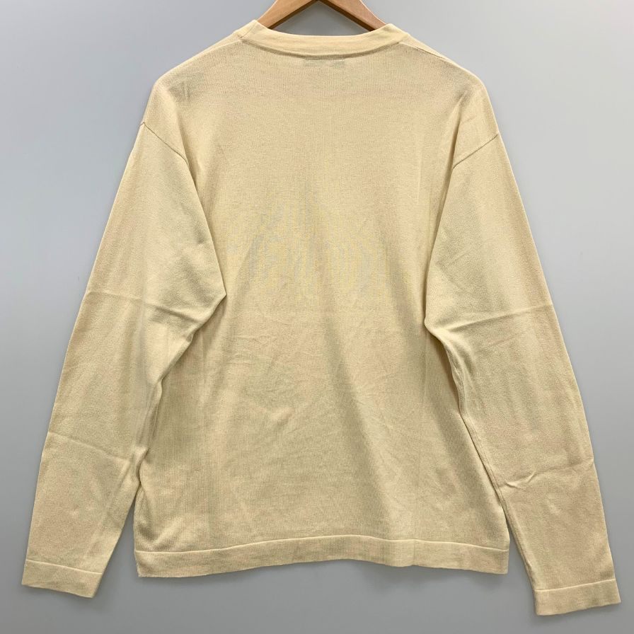 中古◆ザノーネ ニット クルーネック コットン100％ メンズ ベージュ サイズ46 ZANONE 【AFB46】