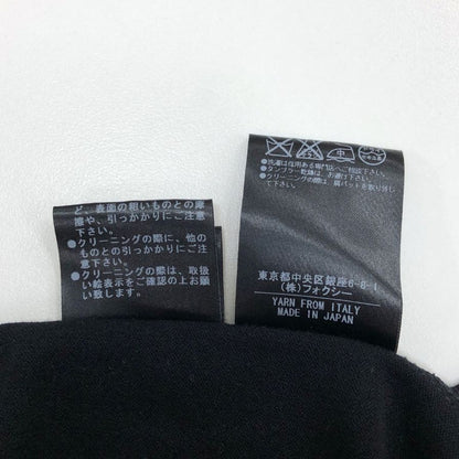 美品◆フォクシー フリルディティール 七分袖 ニットカーディガン 40サイズ ブラック レディース 27957-KAJFA160TM FOXEY 【AFB35】