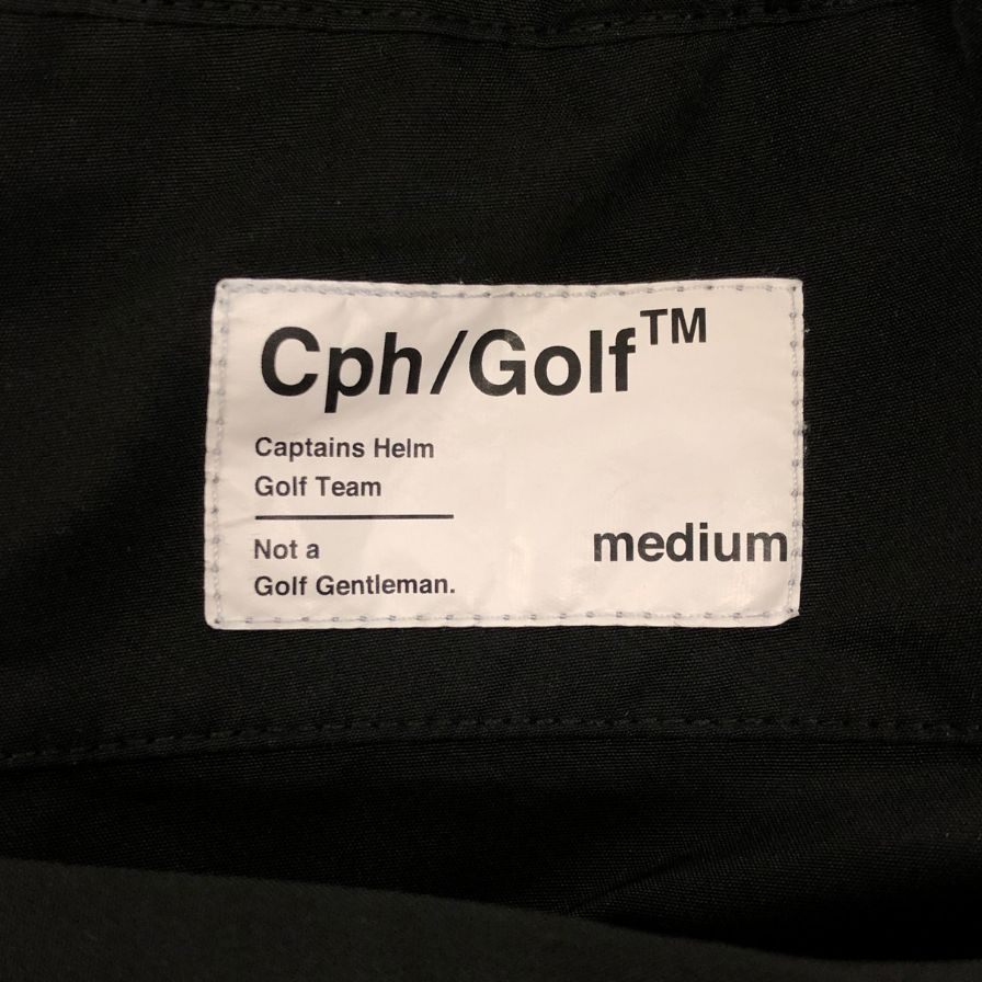 キャプテンズ ヘルム ゴルフ NOT A GOLF GENTLEMAN ロゴ パンツ メンズ サイズM ブラック Cph/Golf 【AFB27】