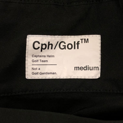 キャプテンズ ヘルム ゴルフ NOT A GOLF GENTLEMAN ロゴ パンツ メンズ サイズM ブラック Cph/Golf 【AFB27】