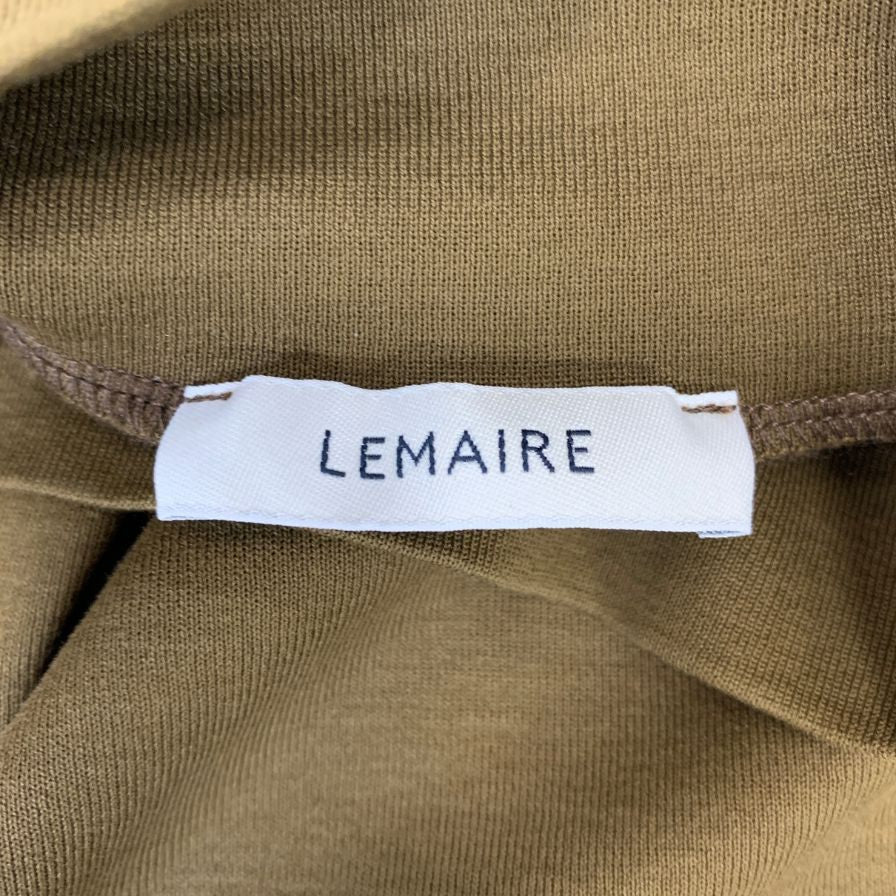 美品◆ルメール タートルネック ロングスリーブ Tシャツ カーキ サイズS 長袖 LEMAIRE 【AFB47】